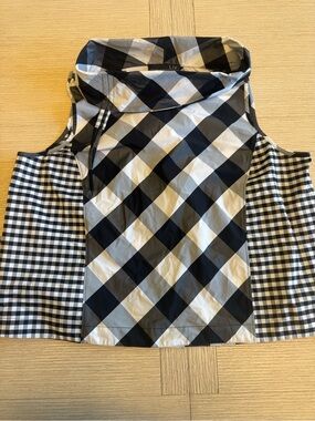 Liv Active Black & White Gingham Plaid Vest